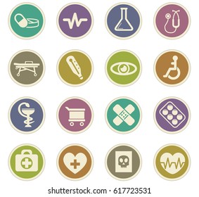 medicine vector icons for user interface design