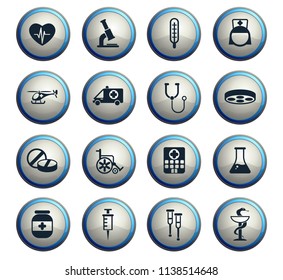 medicine vector icons for web and user interface design