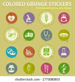 medicine vector icons for web and user interface design