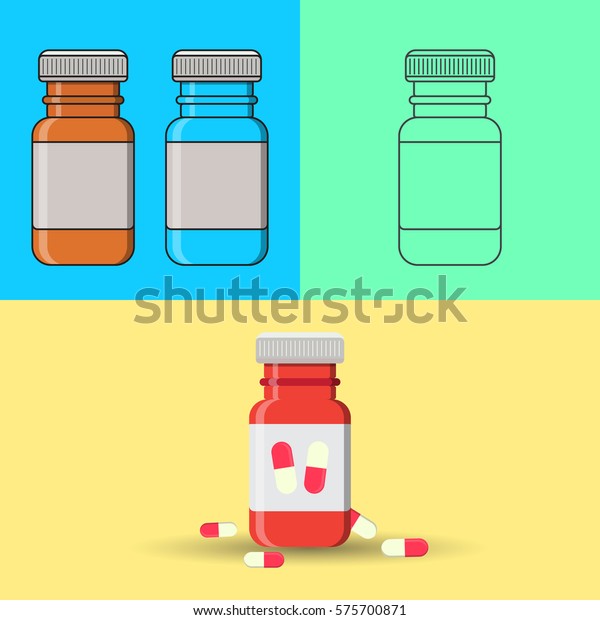 Medicine Vector Illustration Modern Flat Cartoon Stock Vector (Royalty ...