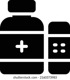 ilustración de medicina vectorial en un fondo transparente. Símbolos de calidad superior. Iconos vectoriales de glifos para diseño de conceptos y gráficos.