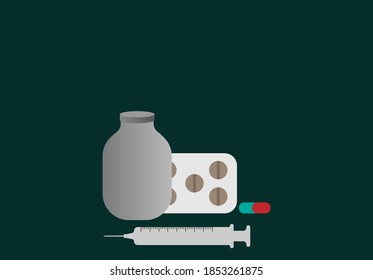 medicine vector illustration, tablet strip