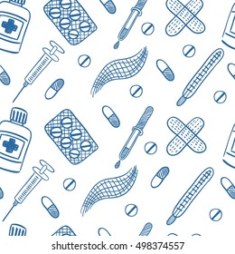 Medicine vector isolated on white  background. Medicine background