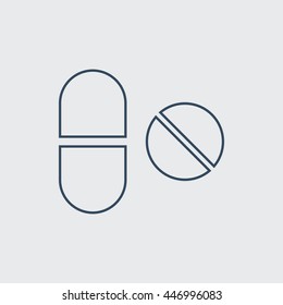 Medicine Vector Line Icon. Eps.-10.