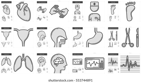Medicine vector line icon set isolated on white background. Medicine line icon set for infographic, website or app. Scalable icon designed on a grid system. Medicine vector line icon set isolated on white background. Medicine line icon set for infographic, website or app. Scalable icon designed on a grid system.