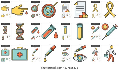 Icono de línea vectorial de medicina aislado en fondo blanco. Icono de línea de medicina establecido para infografía, sitio web o aplicación. Icono escalable diseñado en un sistema de cuadrícula.