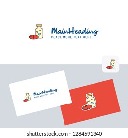 Medicine  vector logotype with business card template. Elegant corporate identity. - Vector