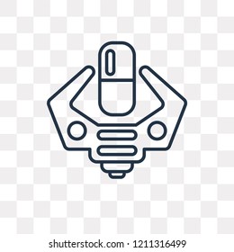 Medicine vector outline icon isolated on transparent background, high quality linear Medicine transparency concept can be used web and mobile
