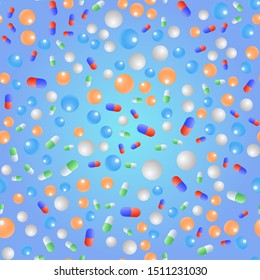 Medicine vector seamless pattern. Vector Illustration flat