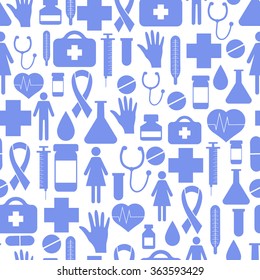 Medicine vector seamless pattern. Vector Illustration