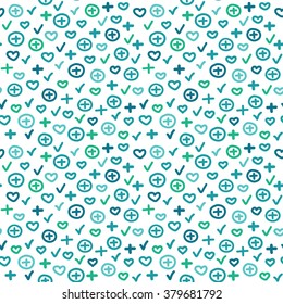 Medicine vector seamless pattern. Texture for wallpaper, fills, web page background.