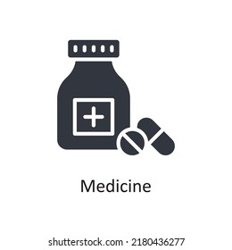 Medicine vector Solid Icon Design illustration. Medical Symbol on White background EPS 10 File