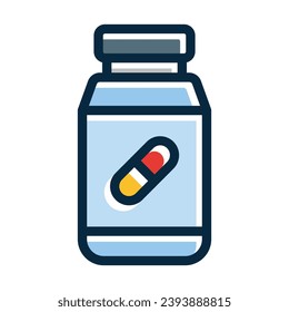 Medicine Vector Thick Line Filled Dark Colors Icons For Personal And Commercial Use.
