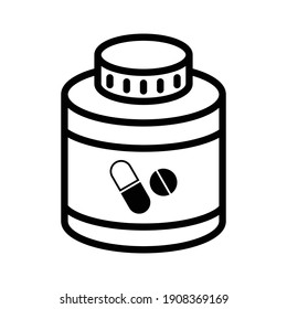 vector de icono de la medicina o de la botella de vitamina