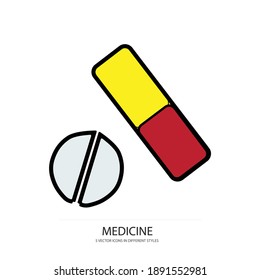 medicine vitamin vector type icon