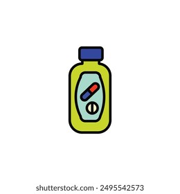 medicine vitamins vector type icon
