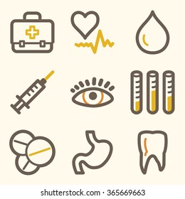 Iconos web de medicina
