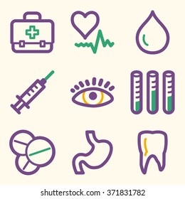 Medizin-Web-Symbole