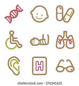 Iconos web de medicina