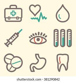Ícones da Web de Medicina