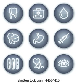 Medizin-Web-Icons Set 1, Mineral Circle Buttons Serie