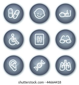 Medicine web icons set 2, mineral circle buttons series