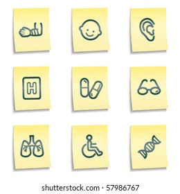 Medicine Web Icons set 2, gelbe Noten Reihe
