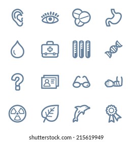 Conjunto de iconos de la web de Medicina