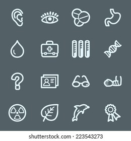 Conjunto de iconos de la web de Medicina