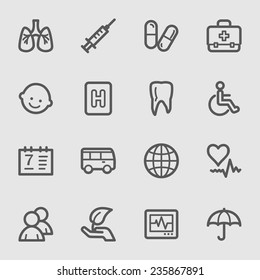 Conjunto de iconos de la web de Medicina