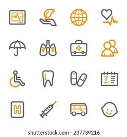 Conjunto de iconos de la web de Medicina