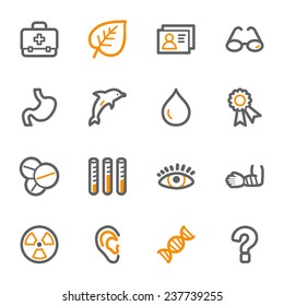 Conjunto de iconos de la web de Medicina