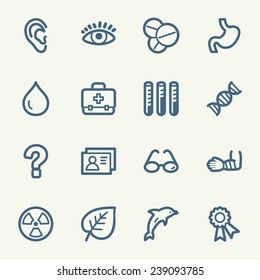 Medicine web icons set