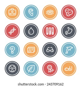 Medicine web icons set