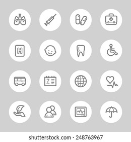 Medicine web icons set