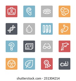 Conjunto de iconos de la web de Medicina