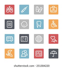 Medicine web icons set