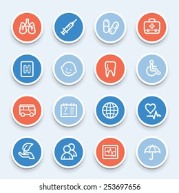 Conjunto de iconos de la web de Medicina