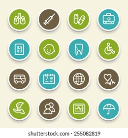 Conjunto de iconos de la web de Medicina