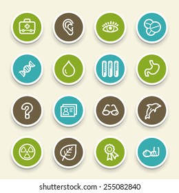 Medicine web icons set