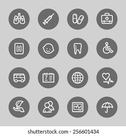 Medicine web icons set
