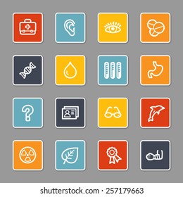 Conjunto de iconos de la web de Medicina