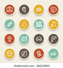 Medicine web icons set