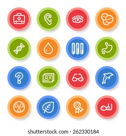Medicine web icons set