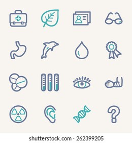 Conjunto de iconos de la web de Medicina