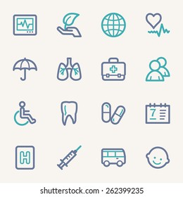 Medicine web icons set
