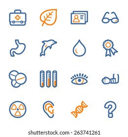Conjunto de iconos de la web de Medicina