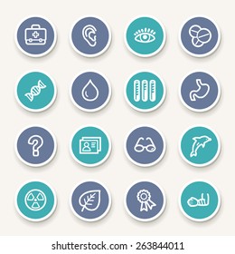 Conjunto de iconos de la web de Medicina