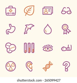 Medicine web icons set