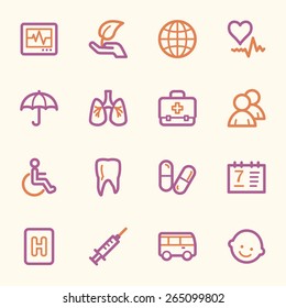 Conjunto de iconos de la web de Medicina